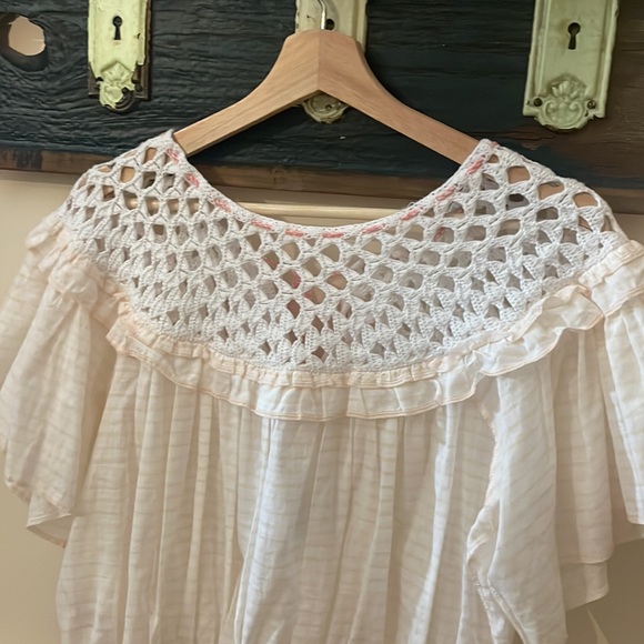 Free People Allora Crochet Striped Top Size XS - Picture 11 of 16